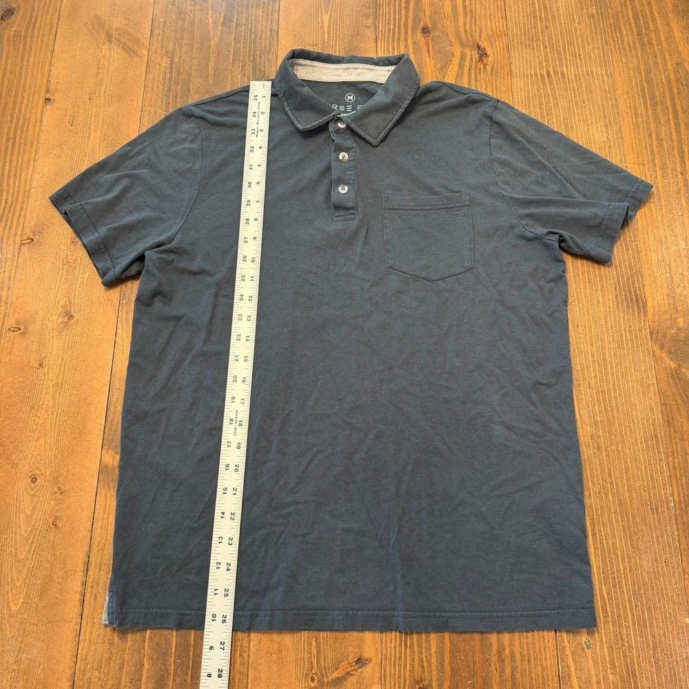 Free Fly Shirt Men M Polo Bamboo Blend Performance Quick Dry Blue Stretch